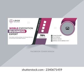 Digital Vector creative design facebook cover marketing page   template