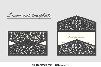 Digital vector file for laser cutting. The envelope is an invitation card.