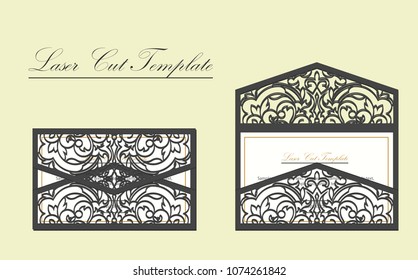 Digital vector file for laser cutting. The envelope is an invitation card.