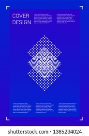 Digital Vector Geometric Cover Design with Gradient and Abstract Lines and Figures for your Business. Placard Design with Hologram, Gradient Effect for Electronic Festival.