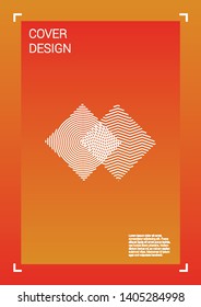 Digital Vector Geometric Cover Design with Gradient and Abstract Lines and Figures for your Business. Flyer Design with Hologram, Gradient Effect for Presentation.