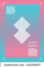 Digital Vector Geometric Cover Design with Gradient and Abstract Lines and Figures for your Business. Page Design with Hologram, Gradient Effect for Disco Party.