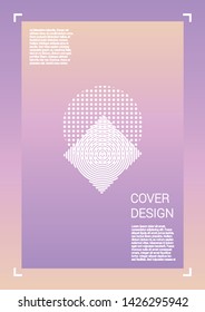 Digital Vector Geometric Cover Design with Gradient and Abstract Lines and Figures for your Business. Template Design with Hologram, Gradient Effect for Annual Report.