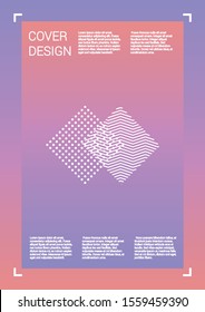 Digital Vector Geometric Cover Design with Gradient and Abstract Lines and Figures for your Business. Cover Design with Hologram, Gradient Effect for Disco Party.