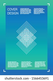 Digital Vector Geometric Cover Design with Gradient and Abstract Lines and Figures for your Business. Flyer Design with Hologram, Gradient Effect for Presentation.