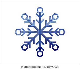 Arte gráfica vetorial digital de decoração de grandes flocos de neve