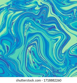 Digital vector illustration of blue and green liquid.