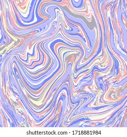 Digital vector illustration of blue, violet, yellow and brown liquid.