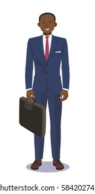 Digital vector illustration business man pose standing