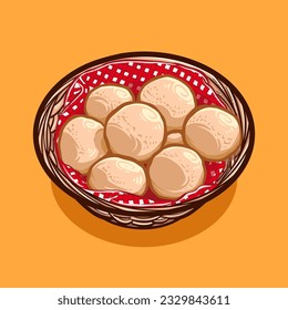 Digitale Vektorgrafik von PÃO DE QUEIJO Brasilianisches Essen
