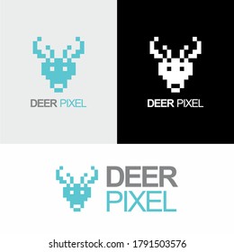Ilustración vectorial digital logotipo de ciervos adecuado para su web sobre zoológico, camiseta de juego, etc.