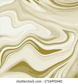 Digital vector illustration of green, beige and white liquid.