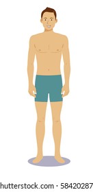 Digital vector illustration man pose standing