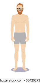 Digital vector illustration man pose standing