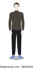 Digital vector illustration man pose standing