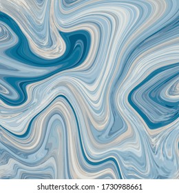 Ilustración vectorial digital pf líquido azul, beige y blanco.