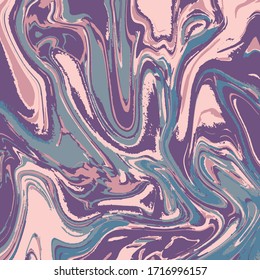 Ilustración vectorial digital de líquido rosa, violeta y azul.