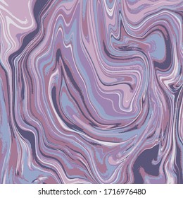 Ilustración vectorial digital de líquido violeta, azul y rosa.
