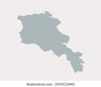 Digital vector map Armenia of dots, points isolated on background. Creative dotted template Europe country for pattern, design, illustration, backdrop. Concept silhouette map state Armenia