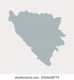 Digital vector map Bosnia Herzegovina of dots, points isolated on background. Creative dotted template Europe country for pattern, design, illustration, backdrop. Concept silhouette map state