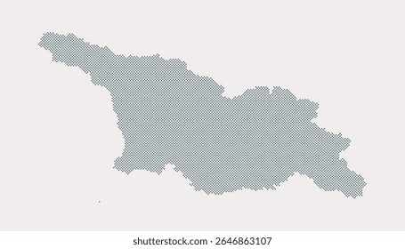 Mapa vetorial digital Geórgia de pontos, pontos isolados no fundo. Modelo pontilhado criativo Ásia país para padrão, design, ilustração, fundo. Estado do mapa da silhueta do conceito Geórgia