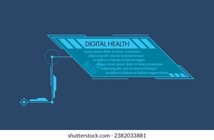 Interaktive Digital-Vektorneonfußnotizen oder Kurzbeschreibungen auf dem Bildschirm mit zusätzlichen Informationen