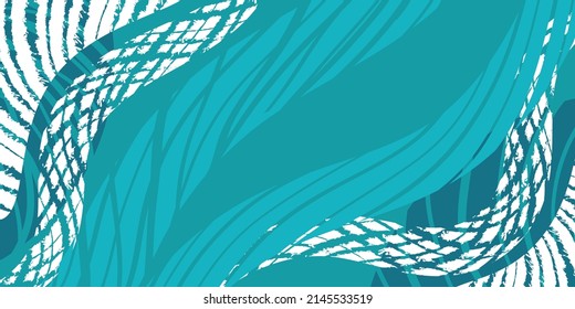 Digital vector seamless pattern in blue and white colors