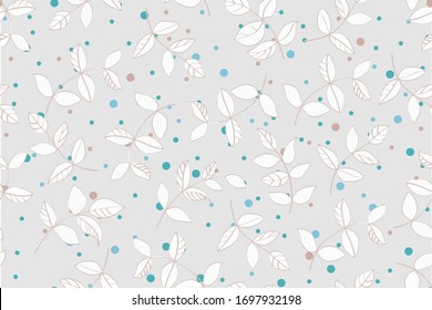 digital vector tea leaf tablecloth seamless pattern.  leaf silhouette with veins. Isolated vector illustration. Natural design for various textiles and the design of medical cosmetics.