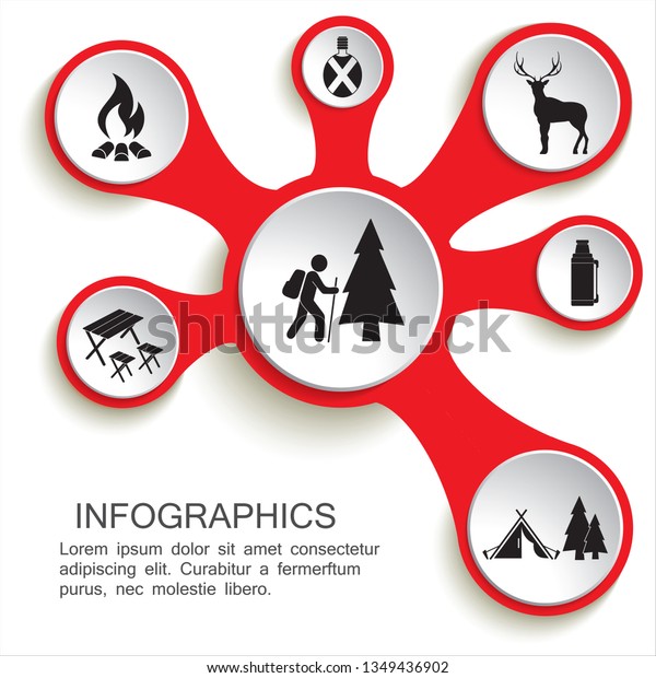 Digital vector tourism simple icons set collection flat\
style infographics 