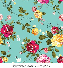Digital very beautiful flowers illustration design