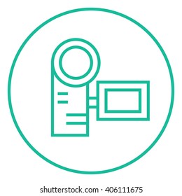 Digital video camera line icon.