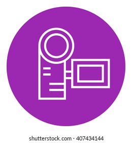 Digital video camera line icon.