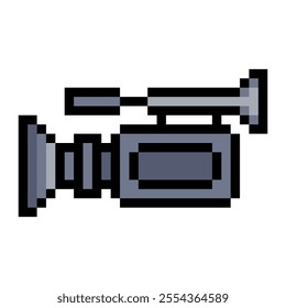 Digital video camera in pixel art style
