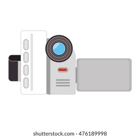 digital video camera recording photography electronic equipment technology device vector illustration