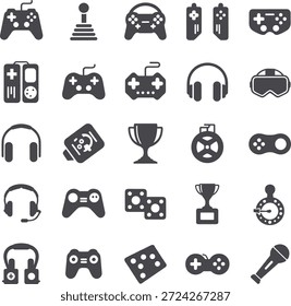 Digital Video Game Controller e Esports Ícones de jogos