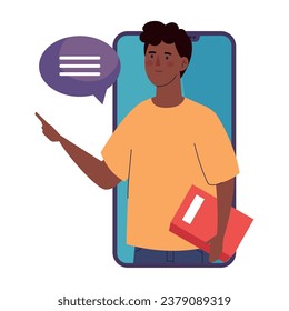 digital video online education student boy illustration