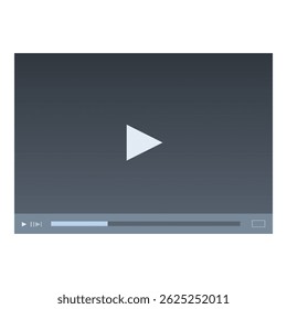 O player de vídeo digital está pausado e mostra o botão de reprodução e a barra de tempo
