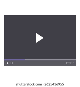 Video El reproductor digital con un Botón de reproducción muestra una barra de carga