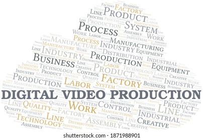 Producción de vídeo digital creación de nube de palabras con sólo texto.