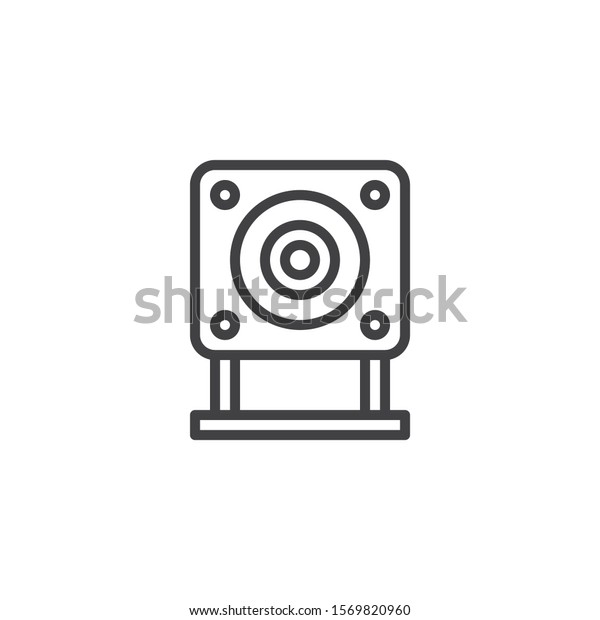 Digital video recorder line\
icon. linear style sign for mobile concept and web design. Car DVR\
camera outline vector icon. Symbol, logo illustration. Vector\
graphics
