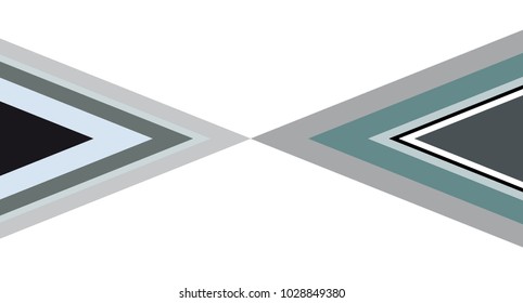 Digital vintage painting. Abstract geometric colorful vector banner and background. Triangles and arrows 