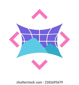 digital virtual reality image photography gallery icon vector illustration