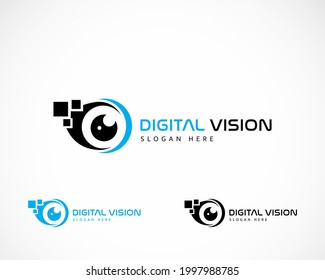 digital vision logo design sign symbol
