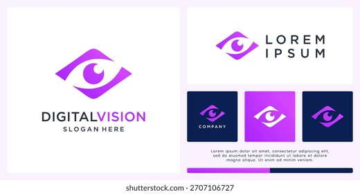 Digital vision logo design template