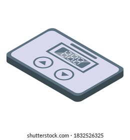 Digital voltage regulator icon. Isometric of digital voltage regulator vector icon for web design isolated on white background