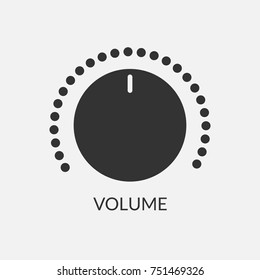 Digital volume controller. Sound power regulator illustration