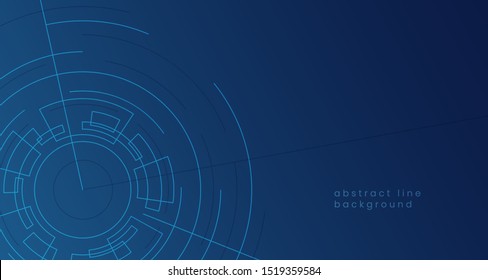 Digital Vortex Illustration For Cyberspace Portal Gate Concept Vector Background. Abstract Modern Geometric Circle Connection Line Design