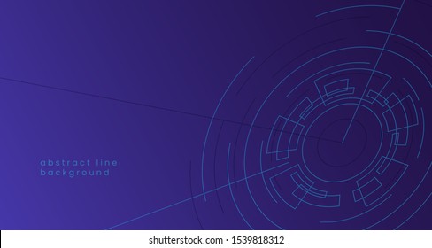 Digital vortex illustration for cyberspace portal gate concept vector background. Abstract modern geometric circle connection line design