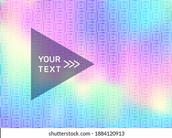 Digital voucher geometric holographic vector background. Liquid abstract blur splashes backdrop. Trendy abstract geometric template for voucher design.