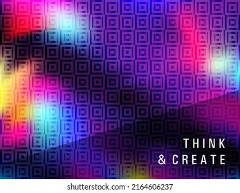 Digital voucher geometric holographic vector background. Abstract wallpaper with holo texture. Translucent abstract geometric template for voucher design.